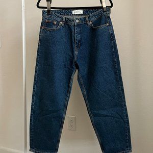 Zara Dark Wash Mom Ankle Jeans
